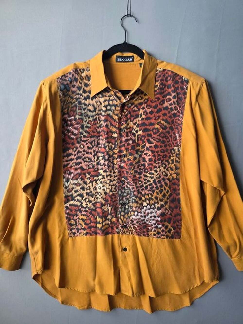 Vintage Silk Club 100% Silk Animal Print Shirt 1X NWT Spiegel